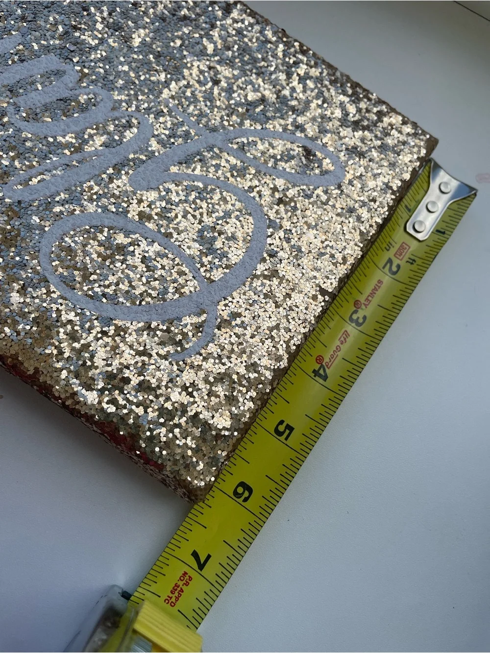 Glamorous Gold Glitter Wall Decor Sign Sparkly Glam Room Decor